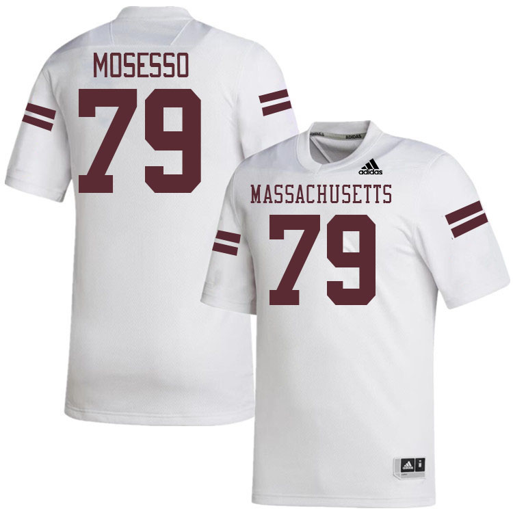 Massachusetts Minutemen #79 Ryan Mosesso College Football Jerseys Stitched-White